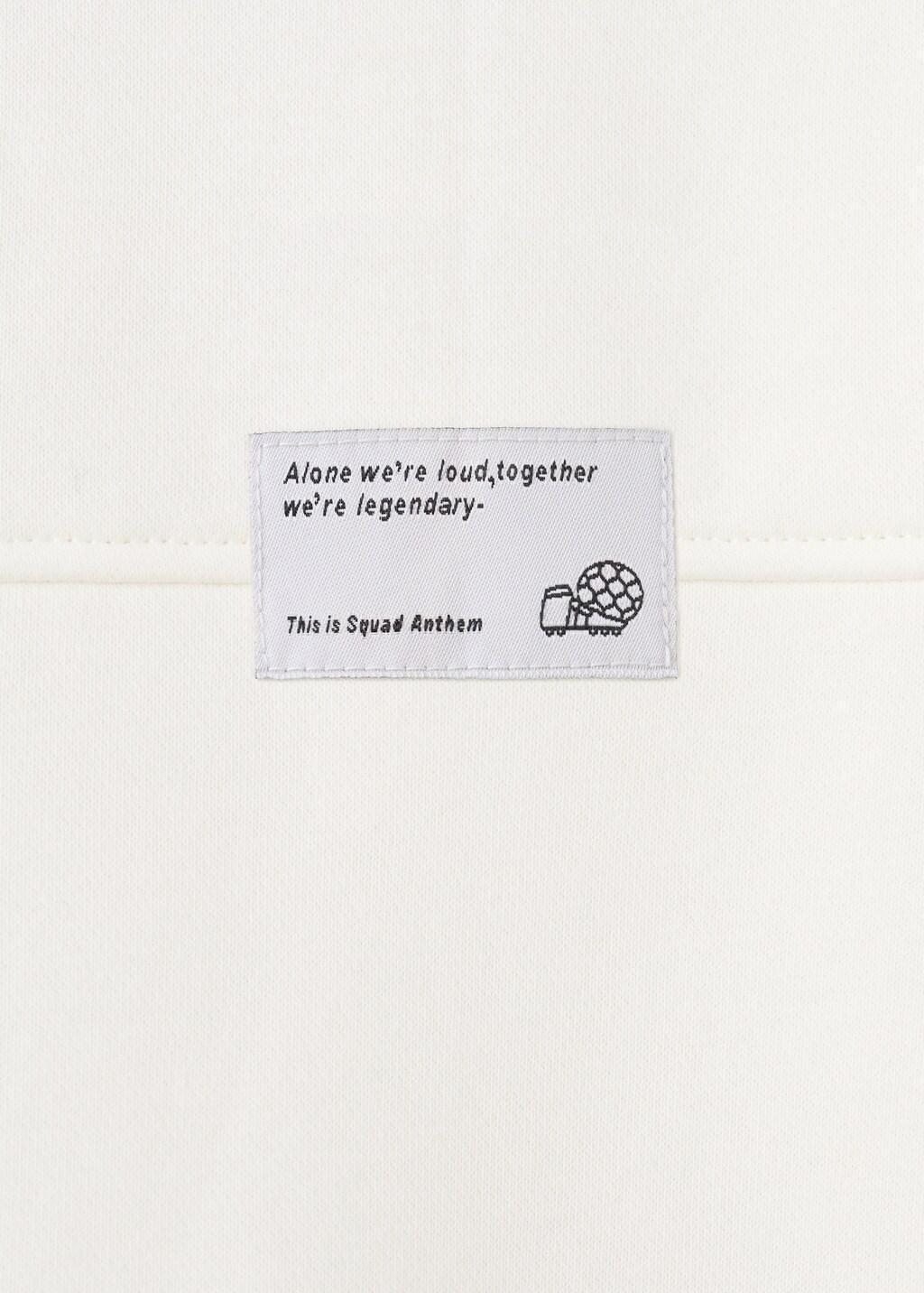 White Printed Cotton Sweatshirt, Kids Boys, Natural White, large image number 6