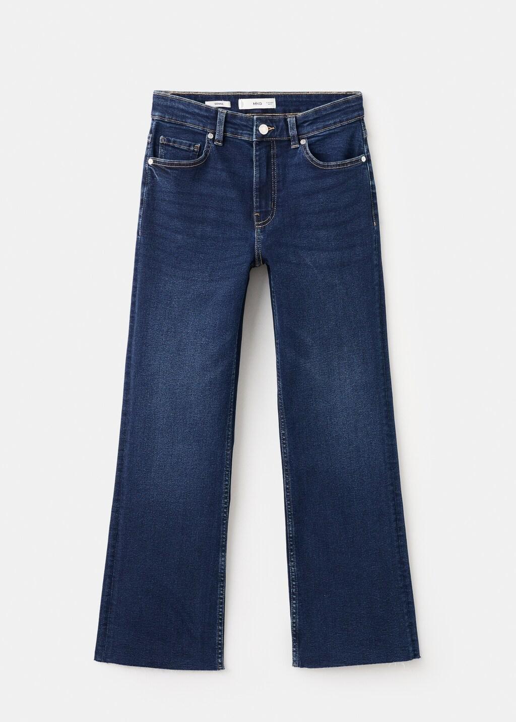 Blue Sienna Flared Cropped Jeans, 0201_TO, large image number 8