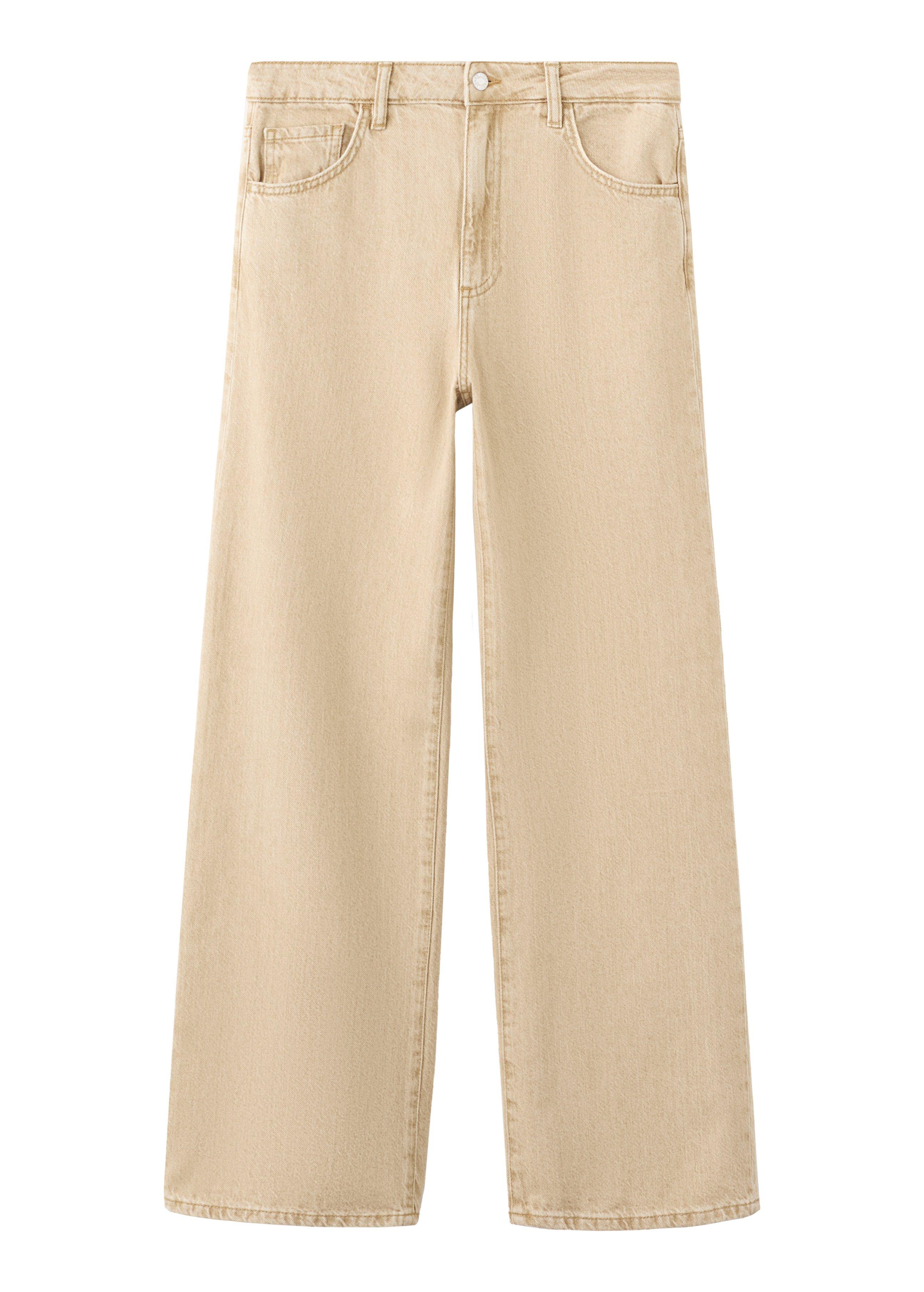Brown Danila High-Waisted Wide Leg Jeans, Light Pastel Brown, medium