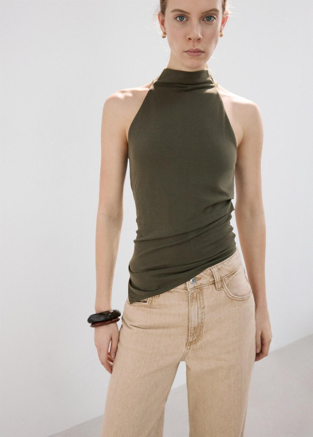 Brown Danila High-Waisted Wide Leg Jeans, Light Pastel Brown, large image number 4
