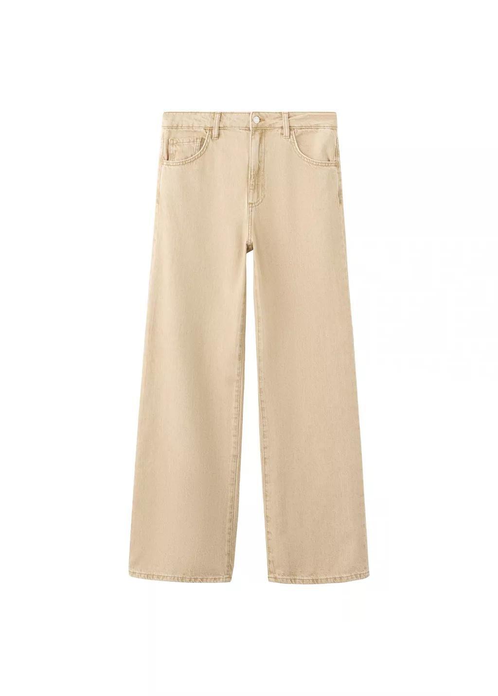 Brown Danila High-Waisted Wide Leg Jeans, Light Pastel Brown, large image number 9