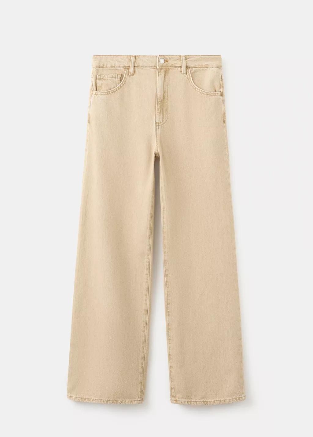 Brown Danila High-Waisted Wide Leg Jeans, Light Pastel Brown, large image number 10