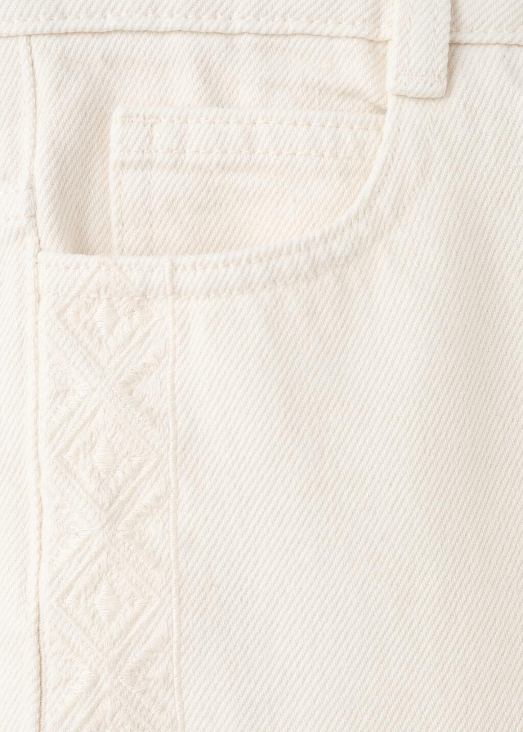 Brown Lt Pastel Embroidered Jeans On The Side, Kids Girl, Light Pastel Brown, large image number 5