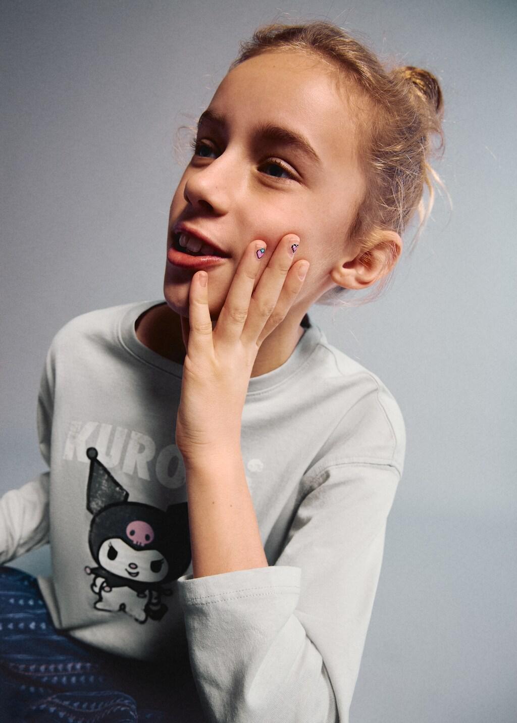 Grey Kuromi T-Shirt, Kids Girls, Grey, large image number 4