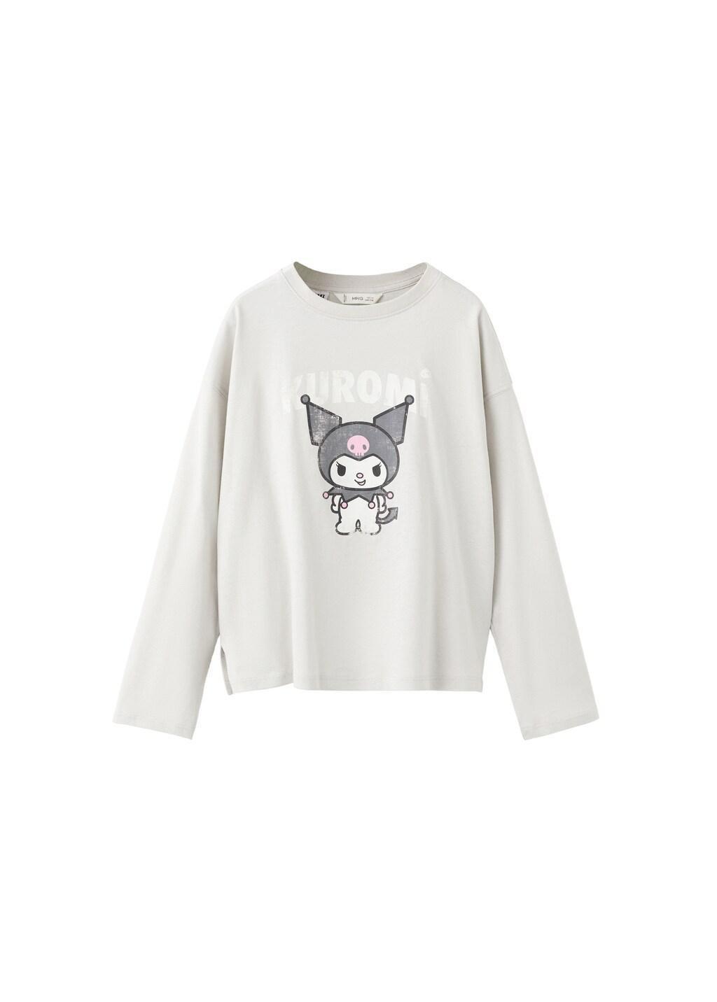 Grey Kuromi T-Shirt, Kids Girls, Grey, large image number 6