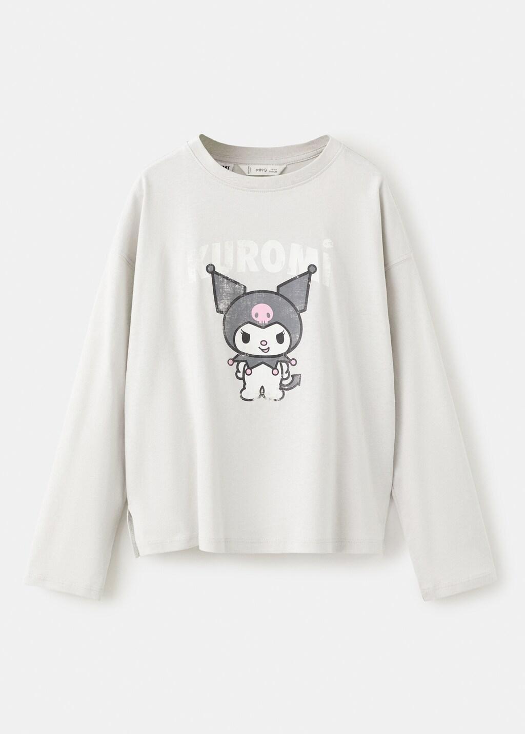 Grey Kuromi T-Shirt, Kids Girls, Grey, large image number 7