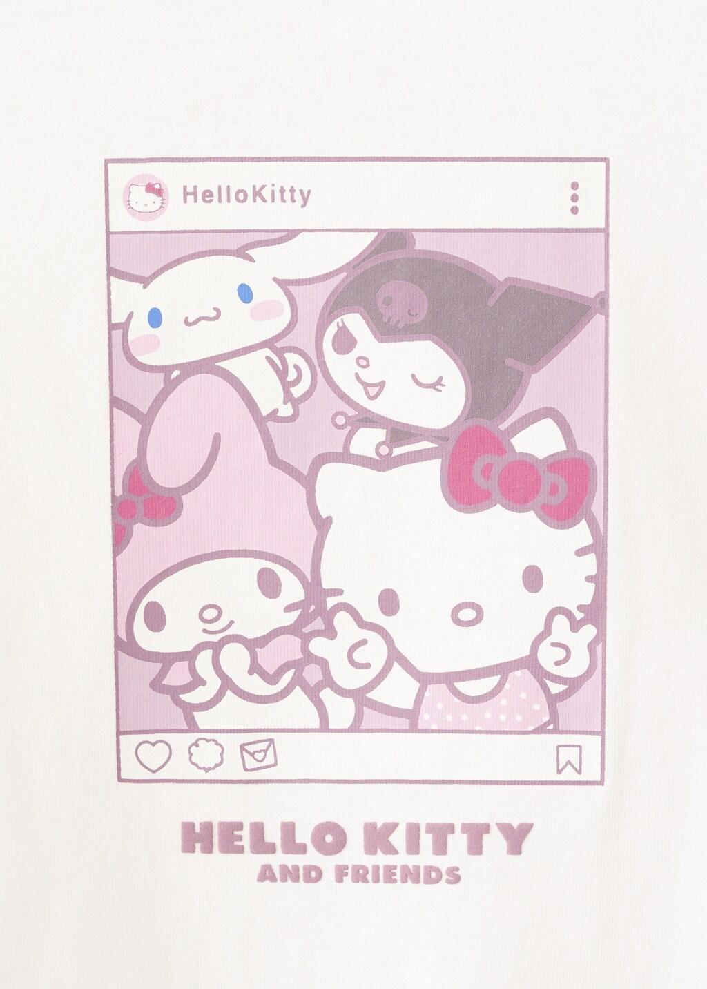 White Hello Kitty T-Shirt, Kids Girls, Natural White, large image number 0