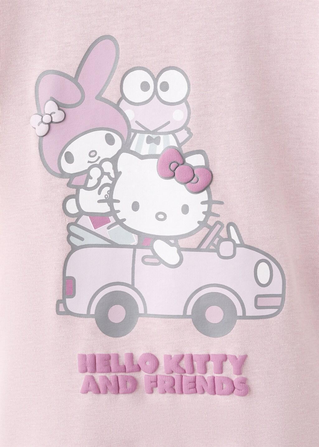 Pink Hello Kitty Ruffle T-Shirt, Kids Unisex, Pink, large image number 5