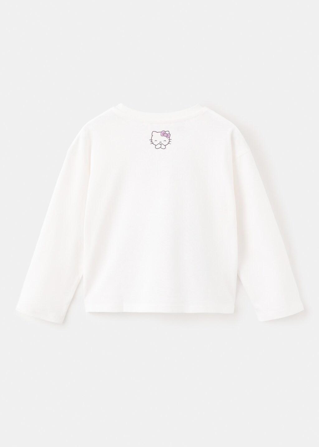White Hello Kitty T-Shirt, Kids Unisex, Natural White, medium