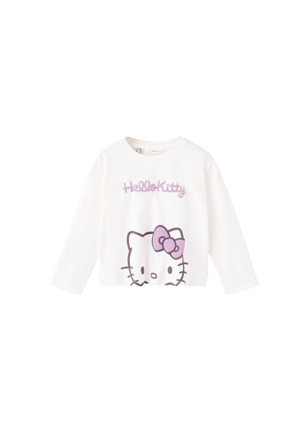 White Hello Kitty T-Shirt, Kids Unisex, Natural White, large image number 5