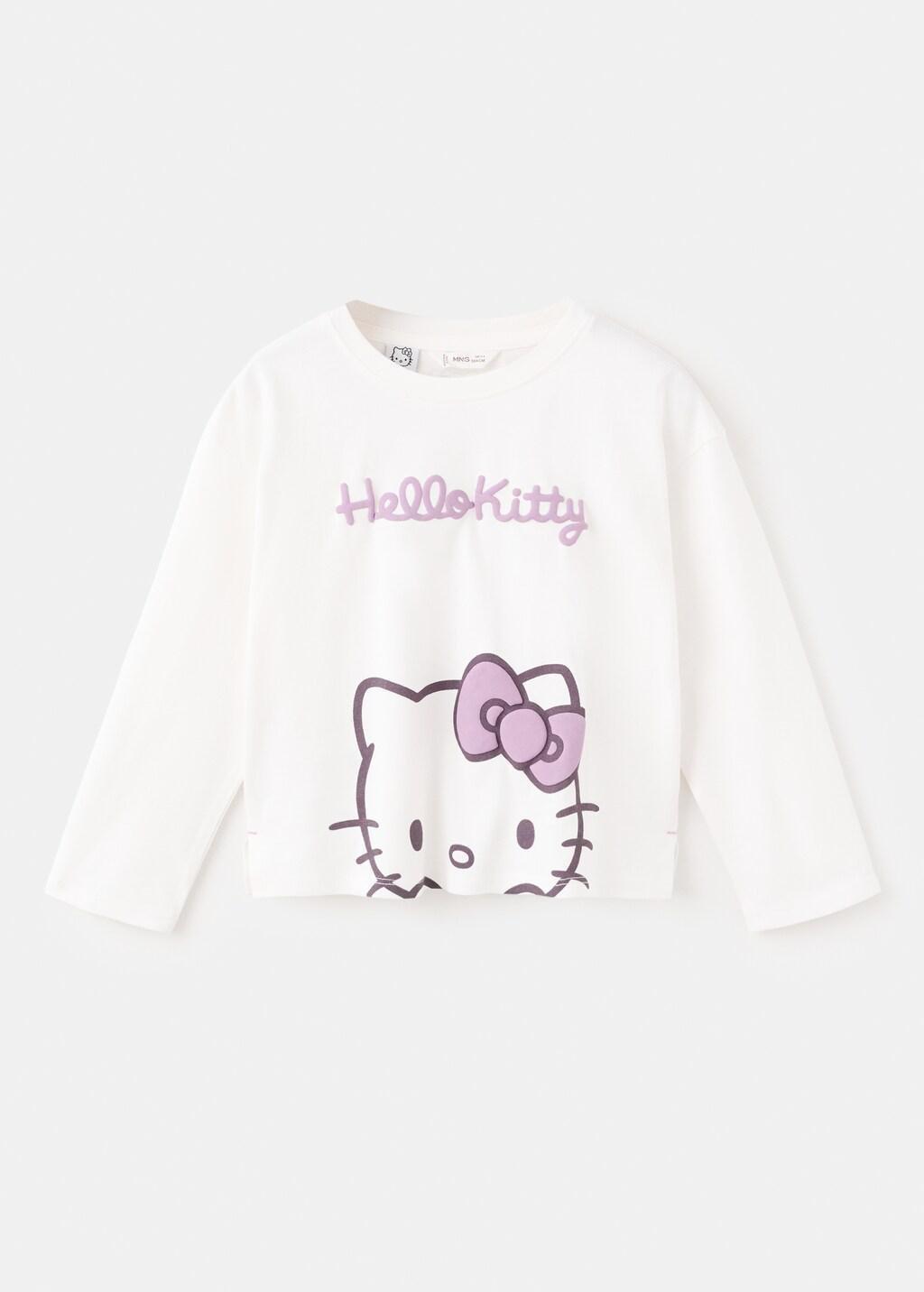 White Hello Kitty T-Shirt, Kids Unisex, Natural White, large image number 6
