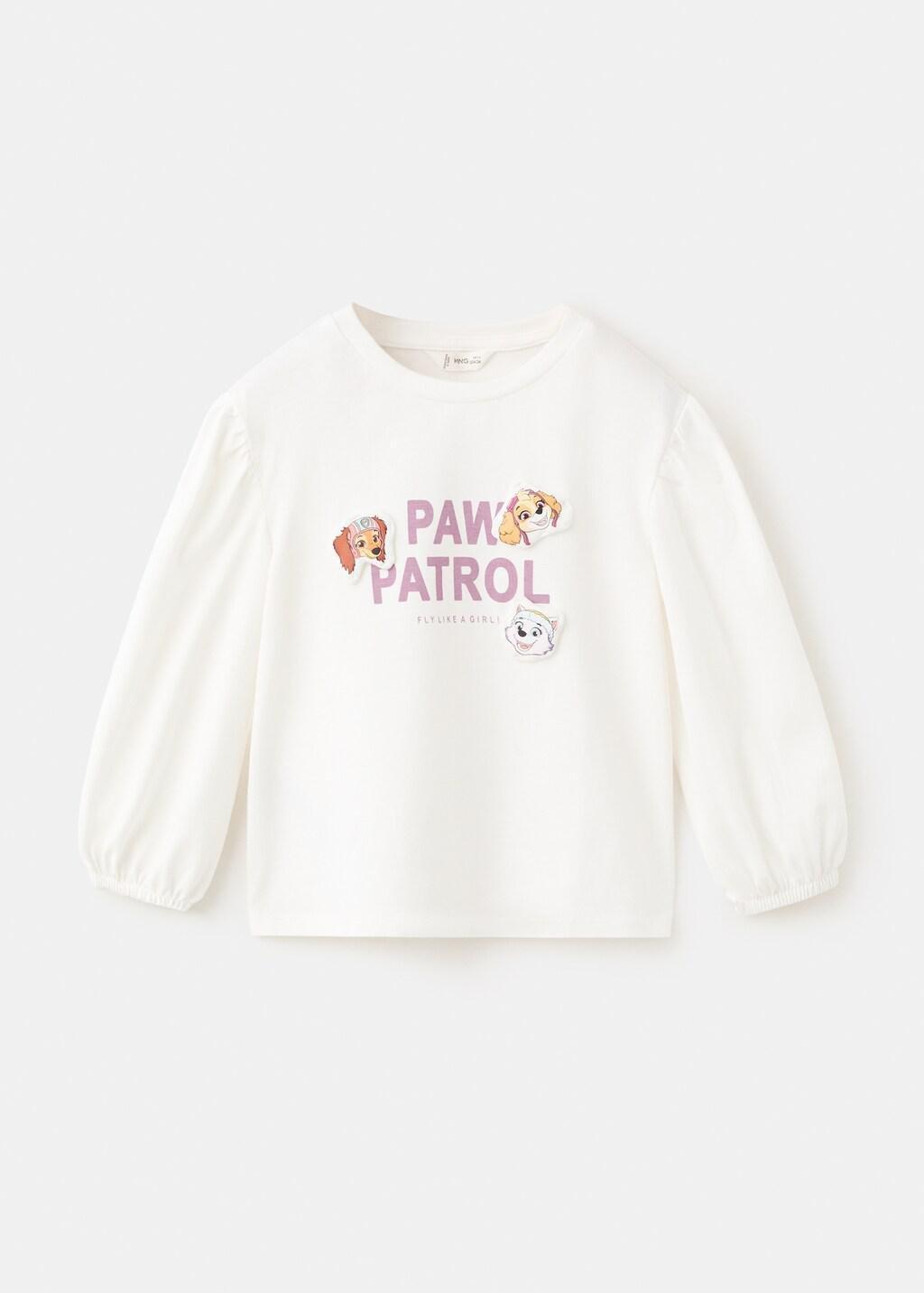 White Paw Patrol T-Shirt, Kids Unisex, Natural White, large image number 5