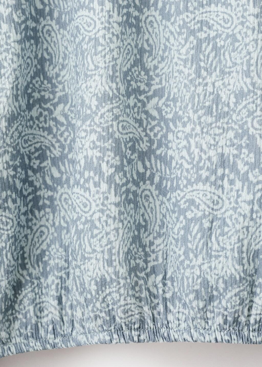 Blue Ruffled Printed T-Shirt, Kids Girls, Medium Blue, large image number 4