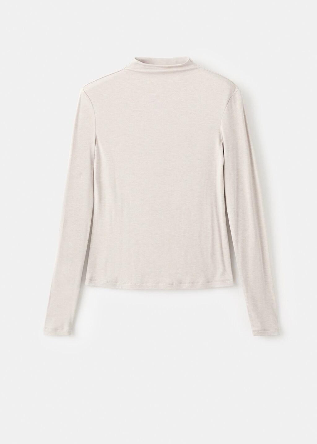 Beige Turtleneck T-Shirt, 0201_07, large image number 7