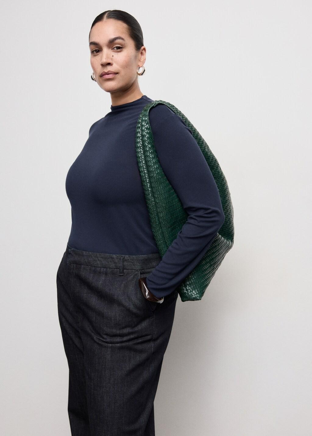 Navy Turtleneck T-Shirt, 0201_56, large image number 6