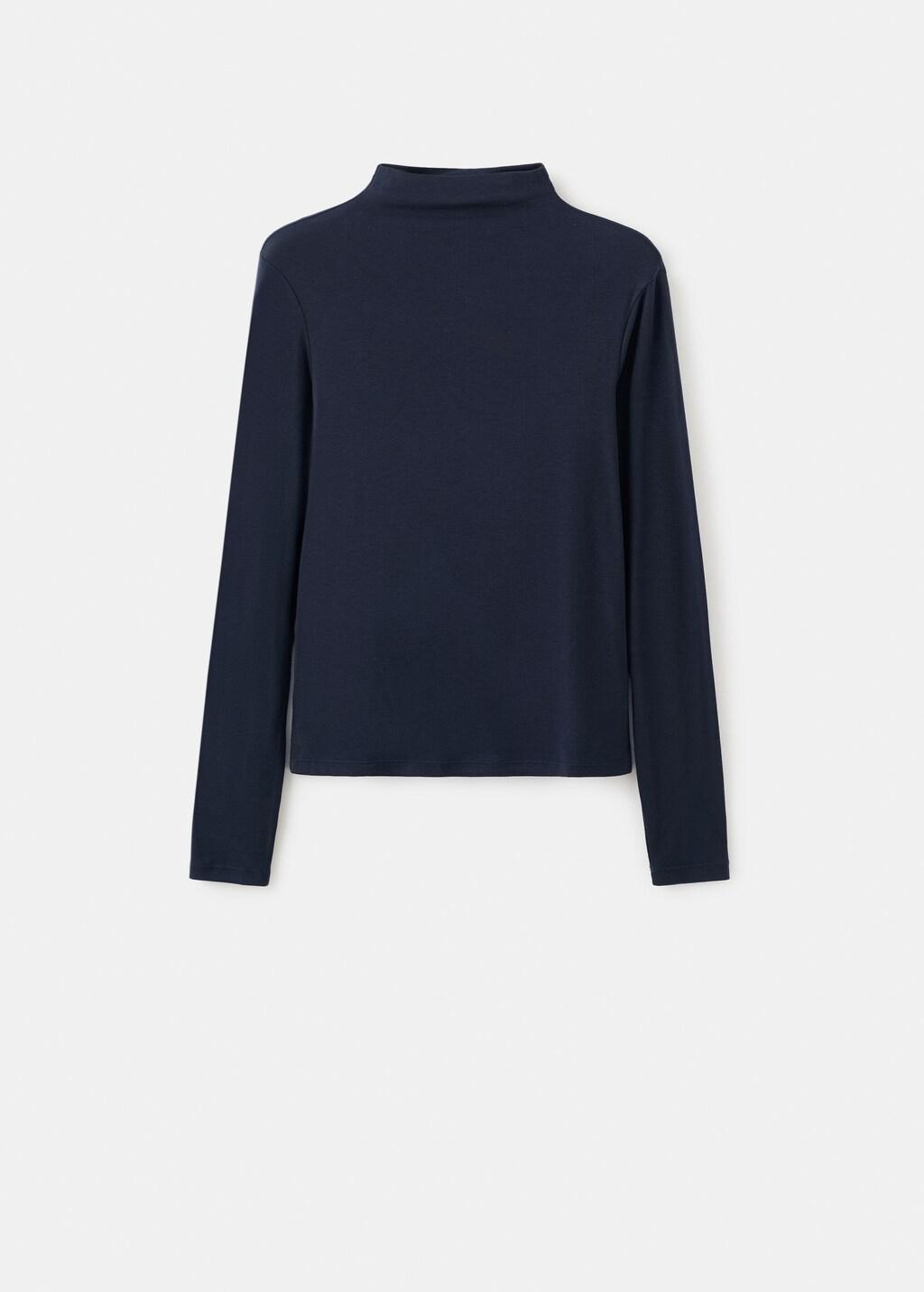 Navy Turtleneck T-Shirt, 0201_56, large image number 8