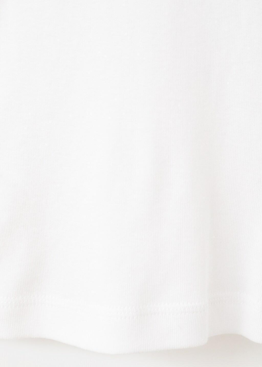 White Long Sleeve Cotton T-Shirt, 0201_01, large image number 5