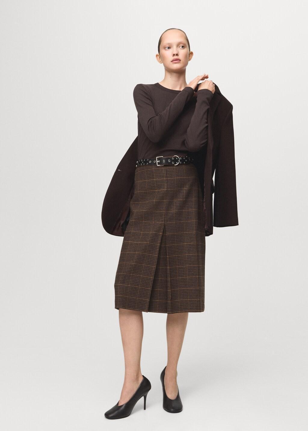 Brown Long Sleeve Cotton T-Shirt, 0201_30, large image number 0