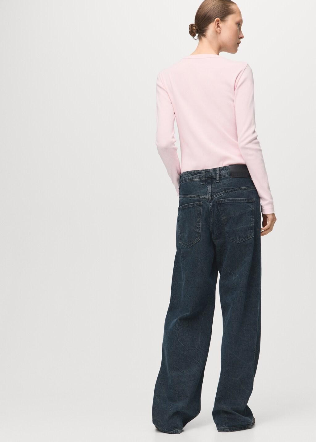 Pink Lt Pastel Long Sleeve Cotton T-Shirt, Light-Pastel Pink, large image number 2