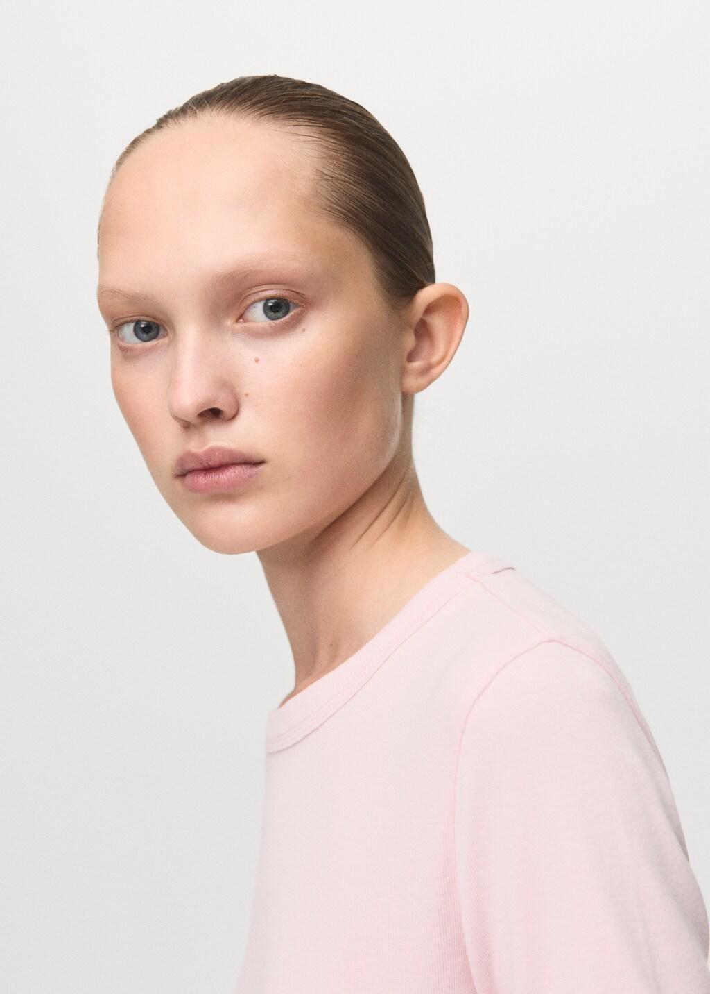Pink Lt Pastel Long Sleeve Cotton T-Shirt, Light-Pastel Pink, large image number 4
