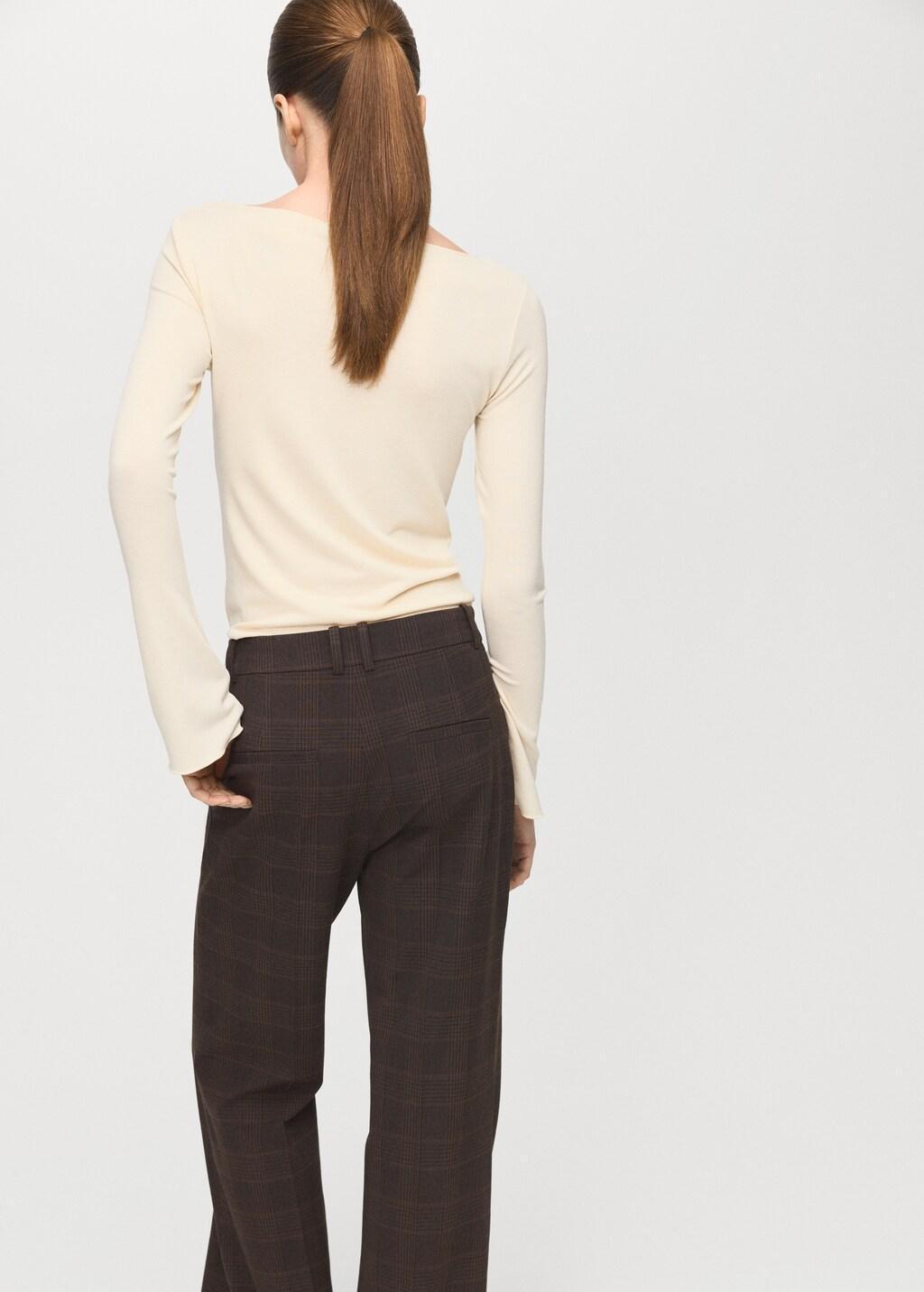 Yellow Boat Neck T-Shirt, 0201_10, large image number 2