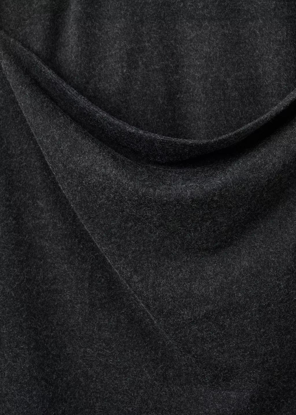 Grey Draped Combined T-Shirt, Dark Grey, large image number 1