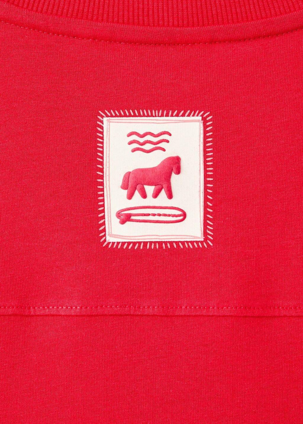 Red Printed Cotton-Blend T-Shirt, Kids Boys, Red, large image number 3