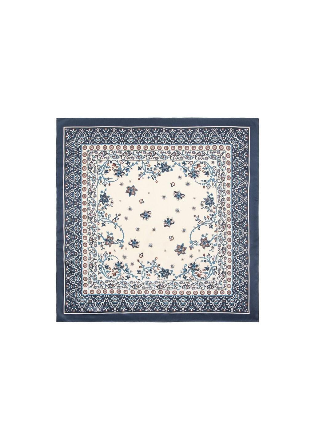 Navy Paisley Satin Scarf, 0201_56, medium