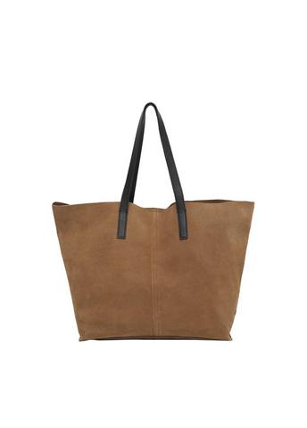 Medium Brown Leather Shopper Bag, Women