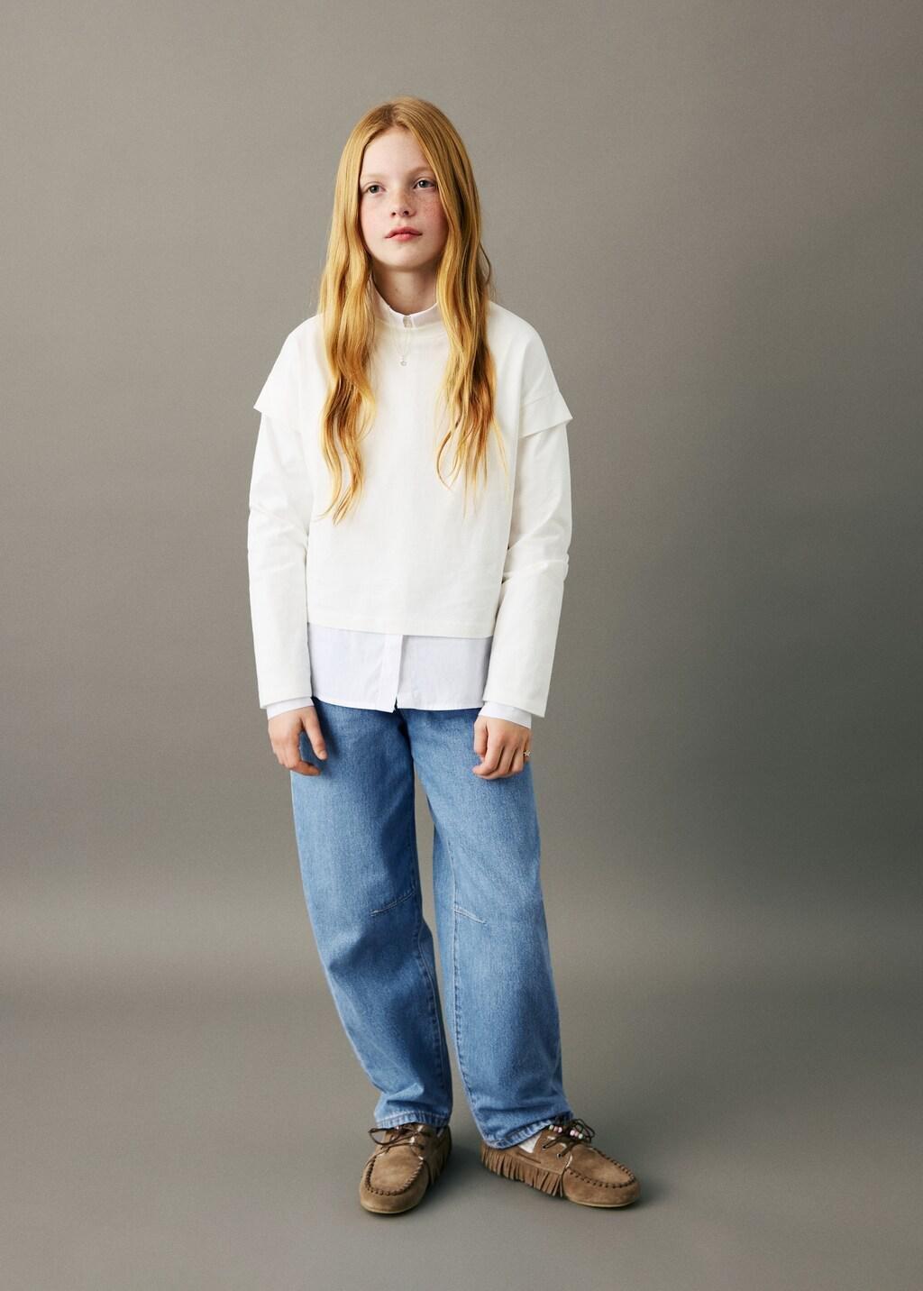 Blue Balloon Jeans, Kids Girl, Open Blue, large image number 0