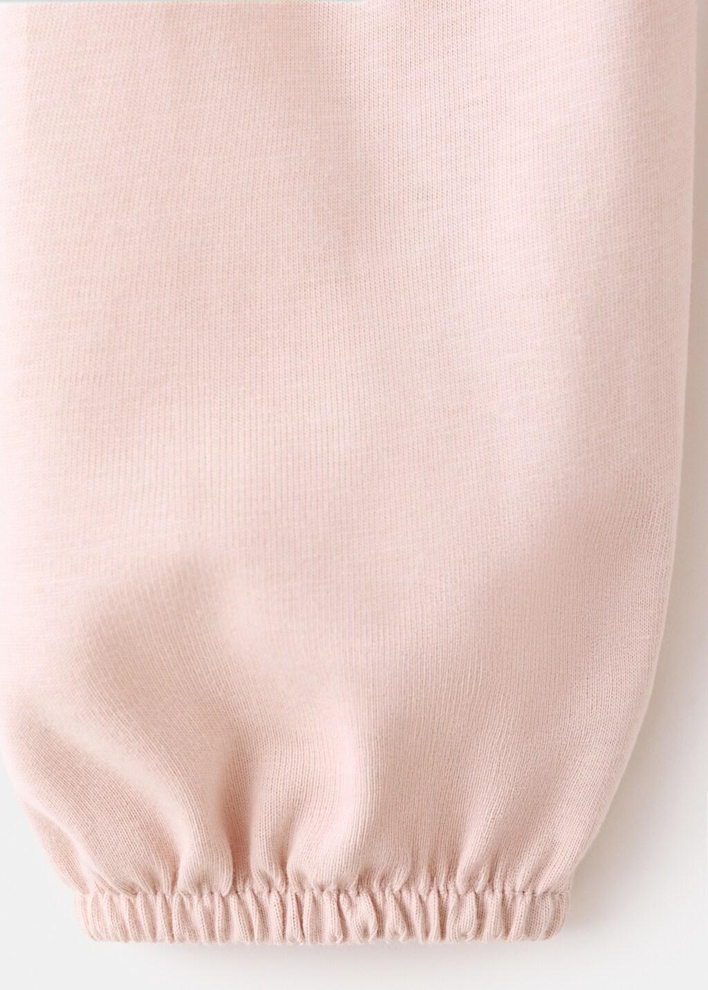 Pink Cotton Tee With Embroidered Text, Baby Girl, 0201_85, large image number 2