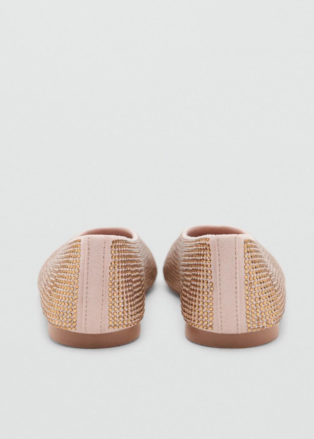 Gold Metallic Ballet Flats, Kids Girls, Gold, large image number 1