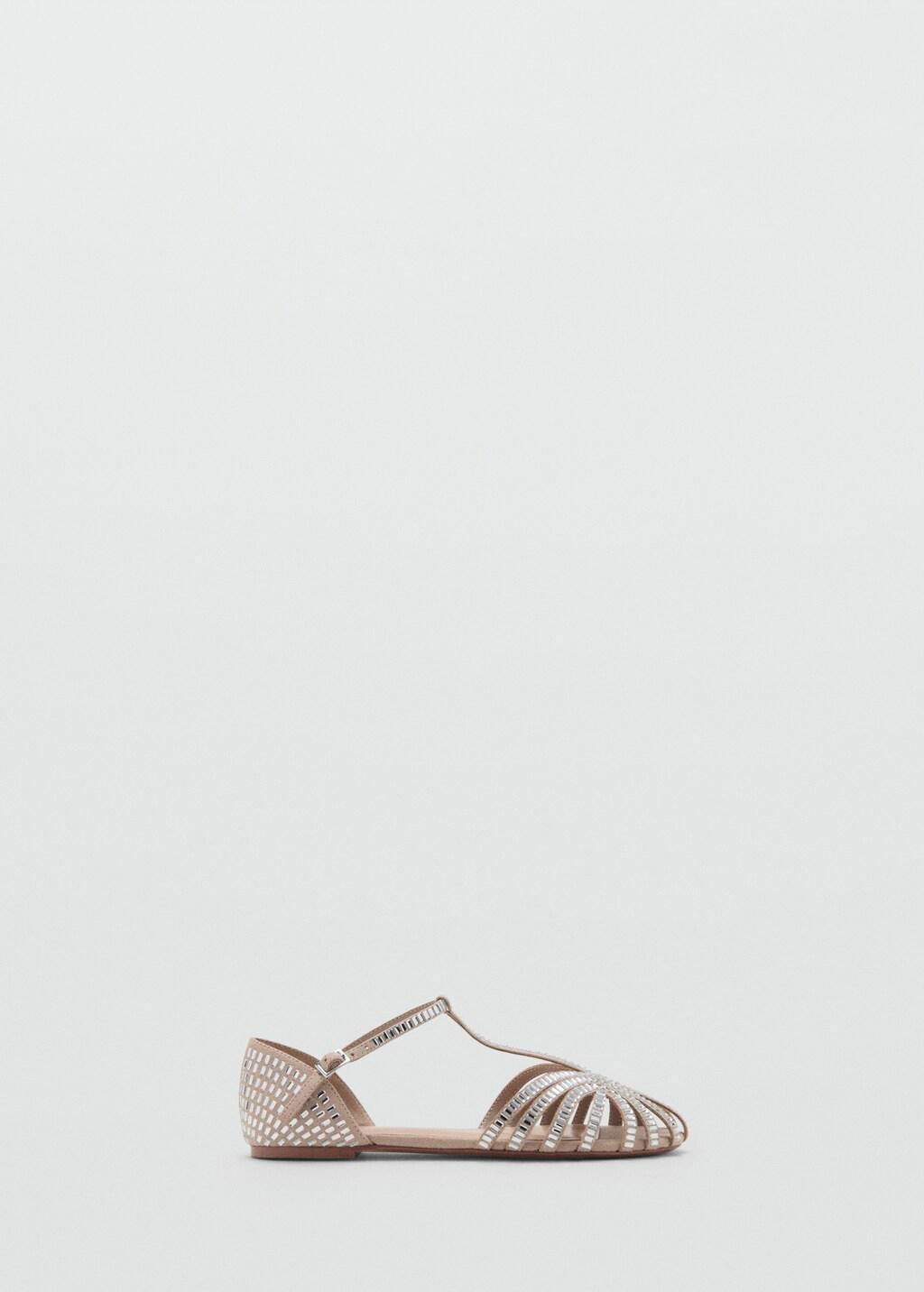 Silver Beaded Strap Sandal, Kids Girl, Silver, large image number 5