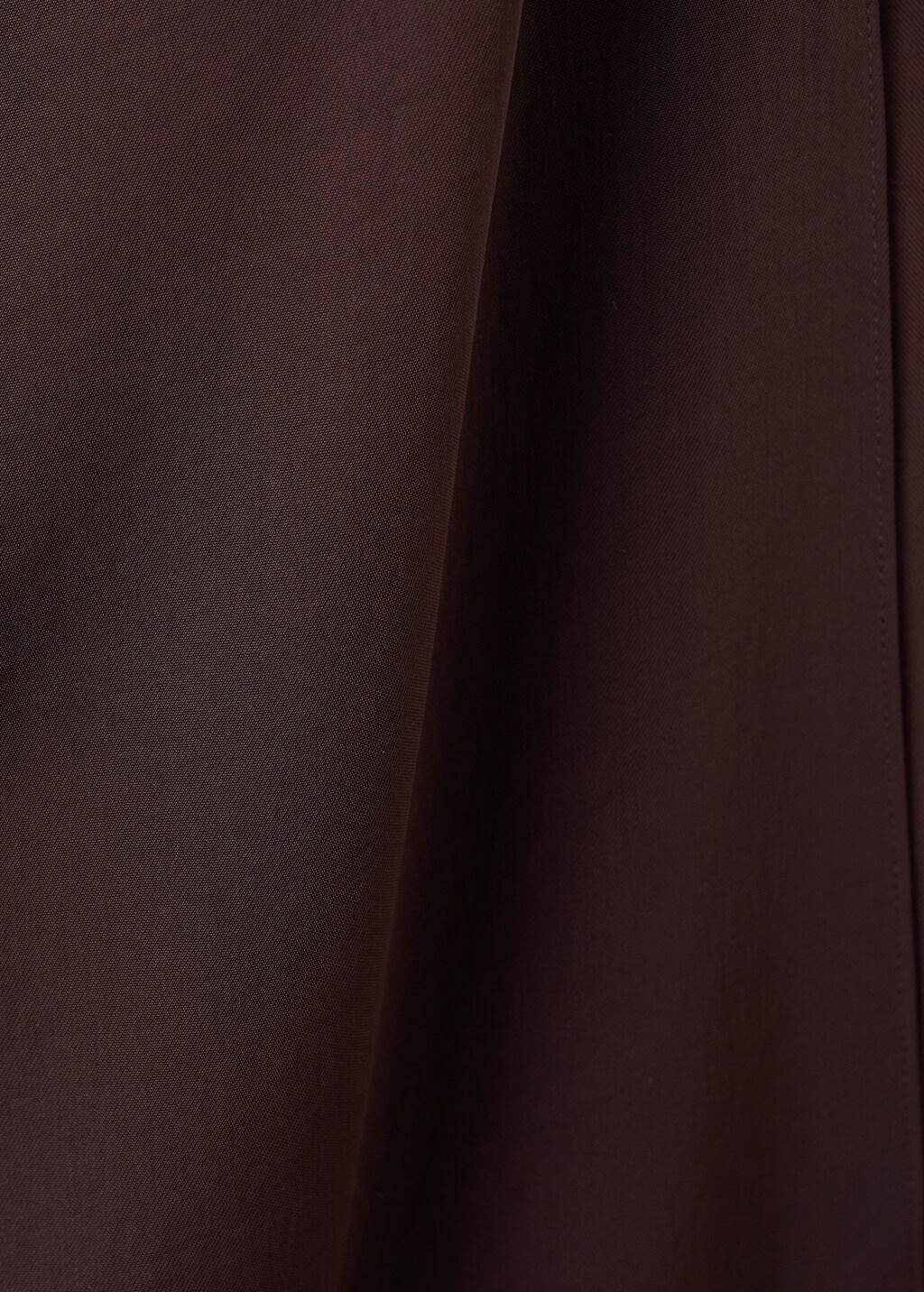 Brown Asymmetrical Dress With Scarf, Dark Brown, large image number 5