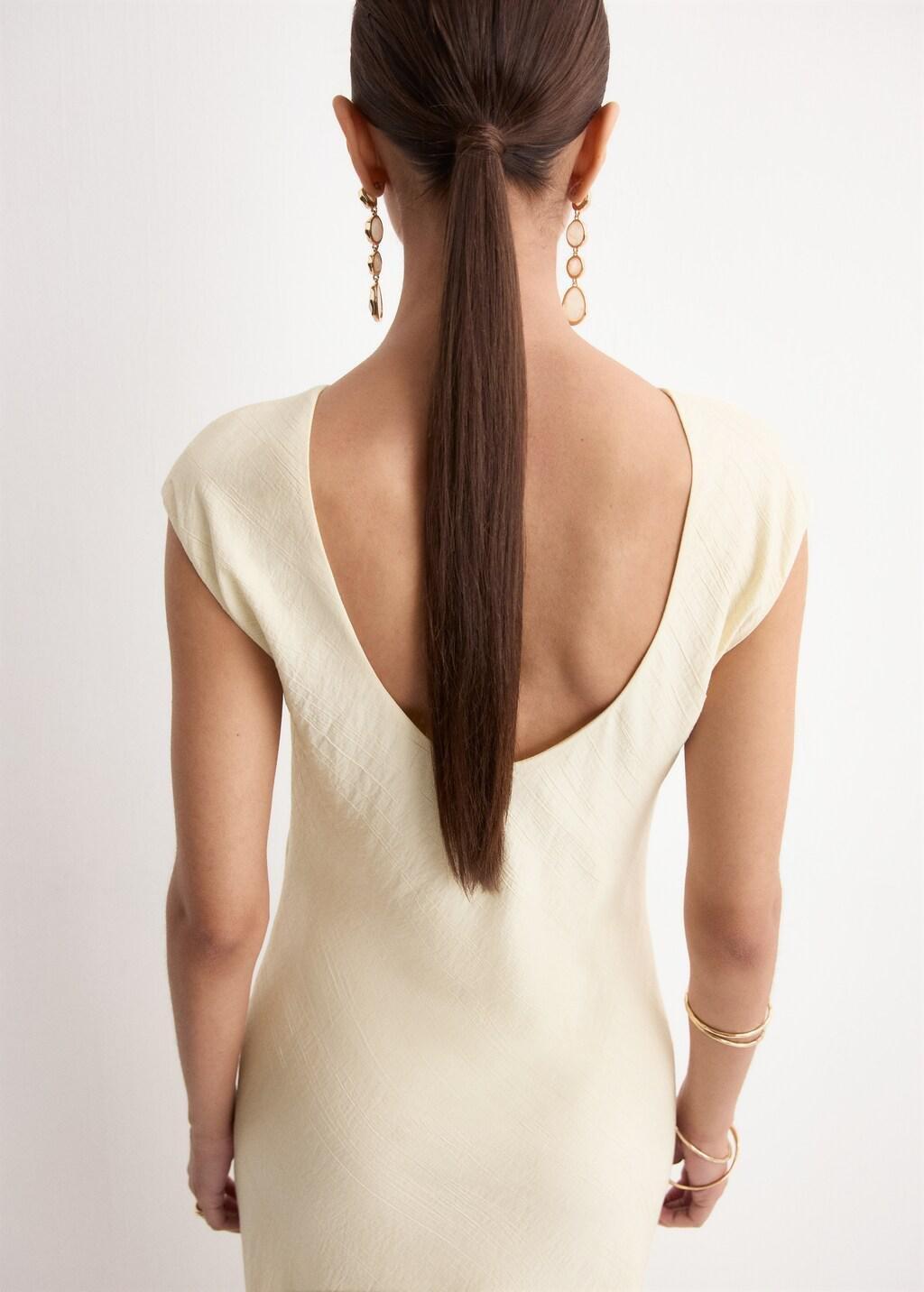 Beige Back Dress, 0201_05, large image number 2