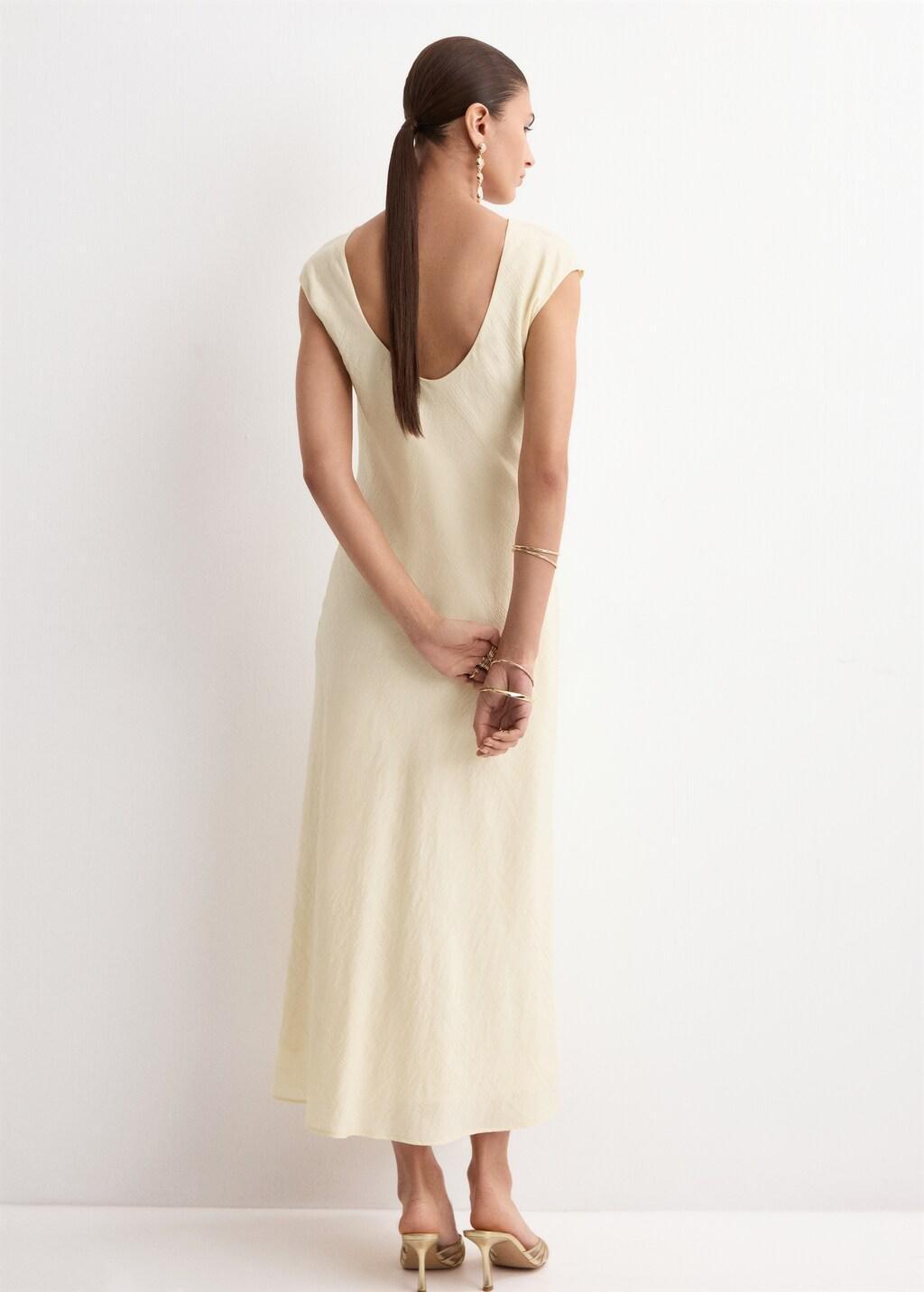 Beige Back Dress, 0201_05, large image number 6