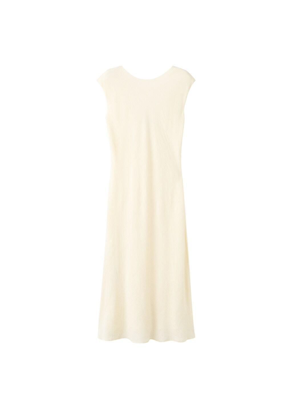 Beige Back Dress, Light Beige, large image number 7