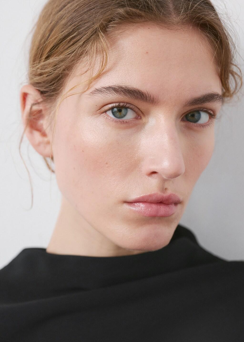 Black Ruched Midi Dress, Black, large image number 4