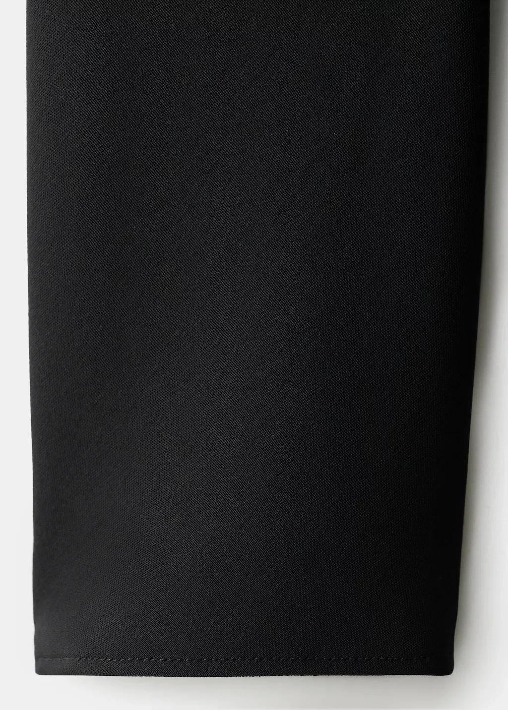 Black Ruched Midi Dress, Black, large image number 5