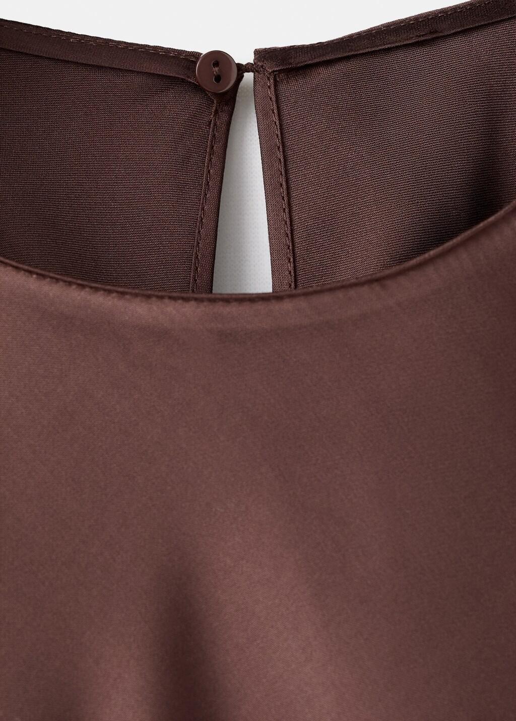 Brown Long Flared Dress, 0201_30, large image number 1