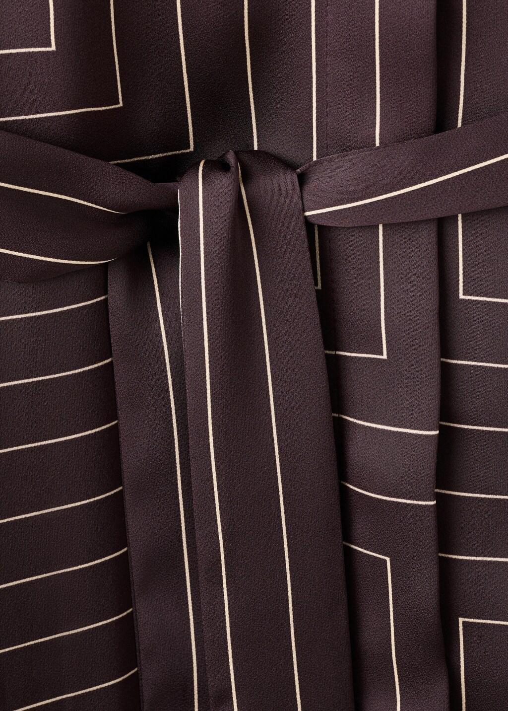 Brown Printed Shirt Dress, Dark Brown, large image number 4