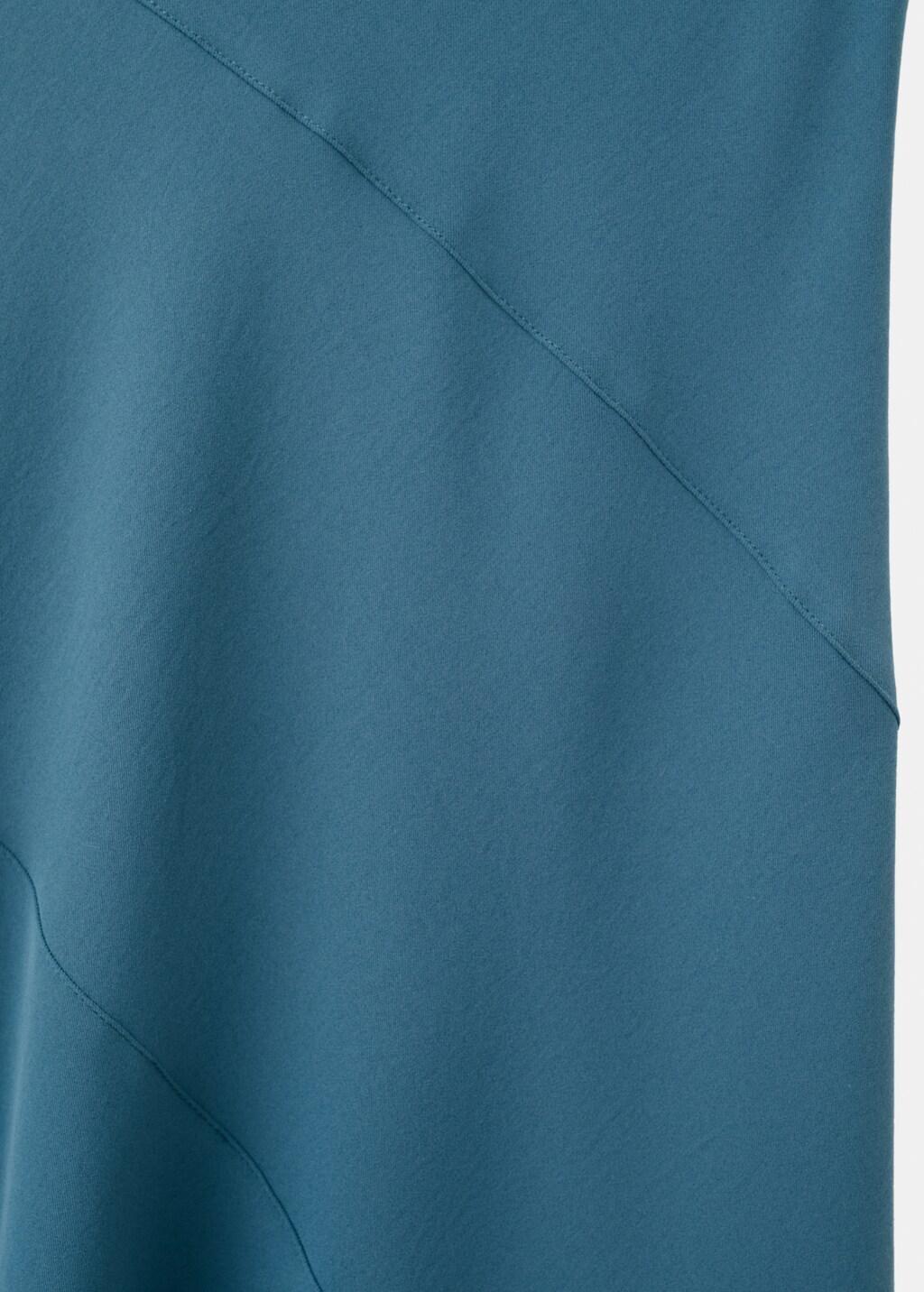 MEDIUM BLUE Long dress with draped neck, Medium Blue, large image number 5