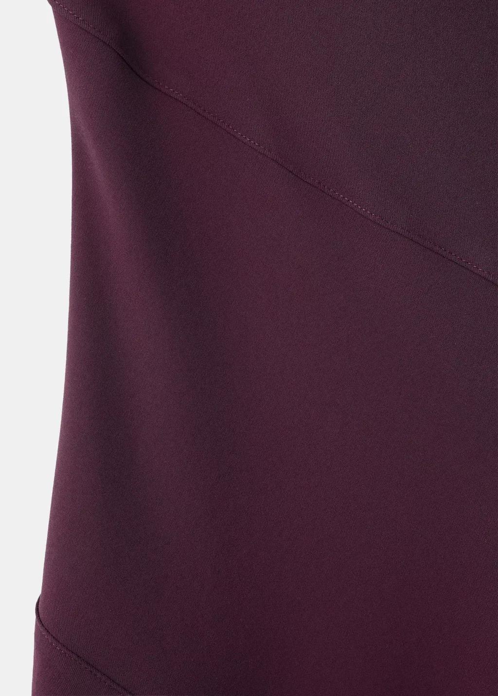Burgundy Long Dress With Draped Neck, 0201_77, large image number 1