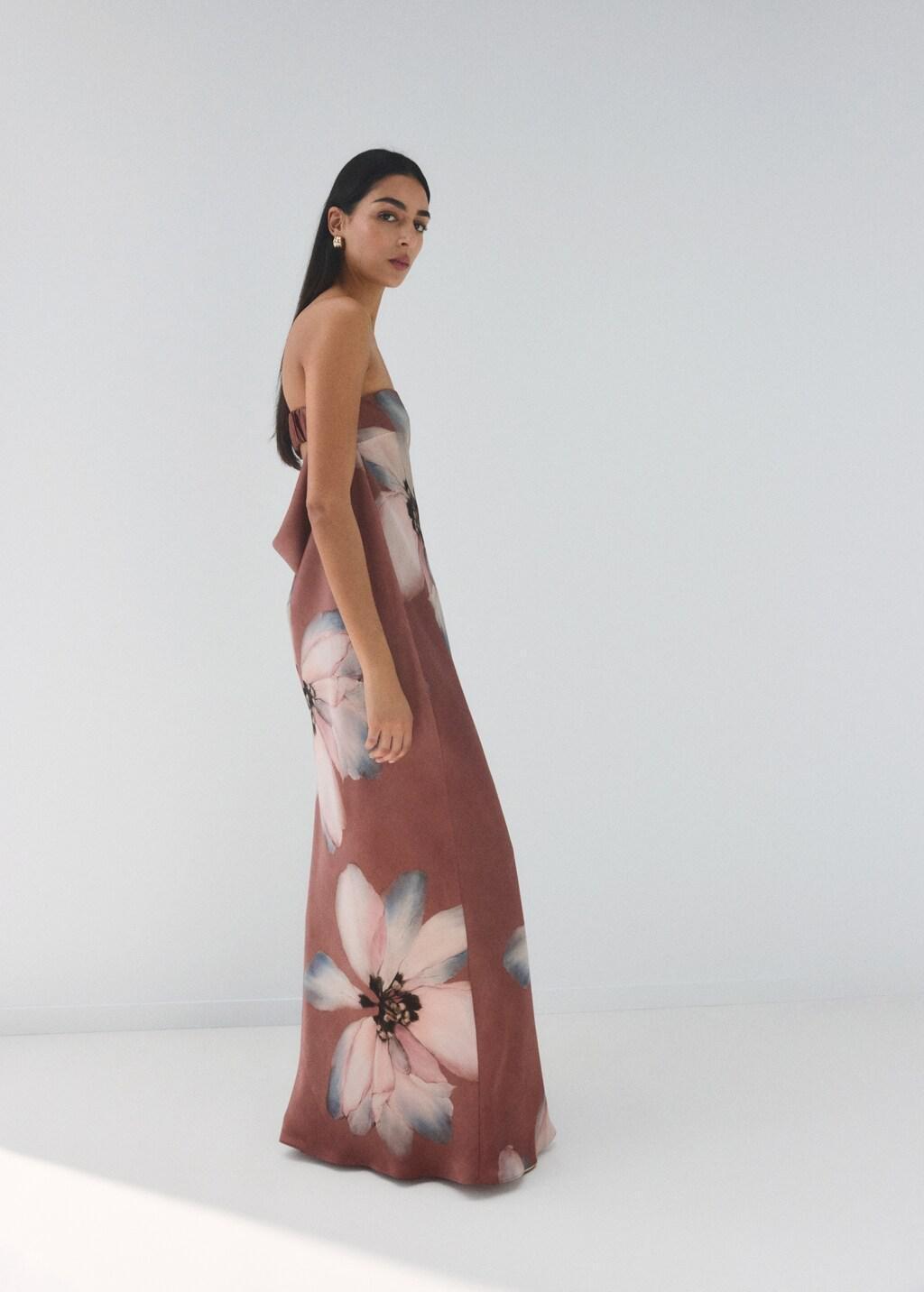 Pink Lt Pastel Strapless Floral Dress, Light-Pastel Pink, large image number 0