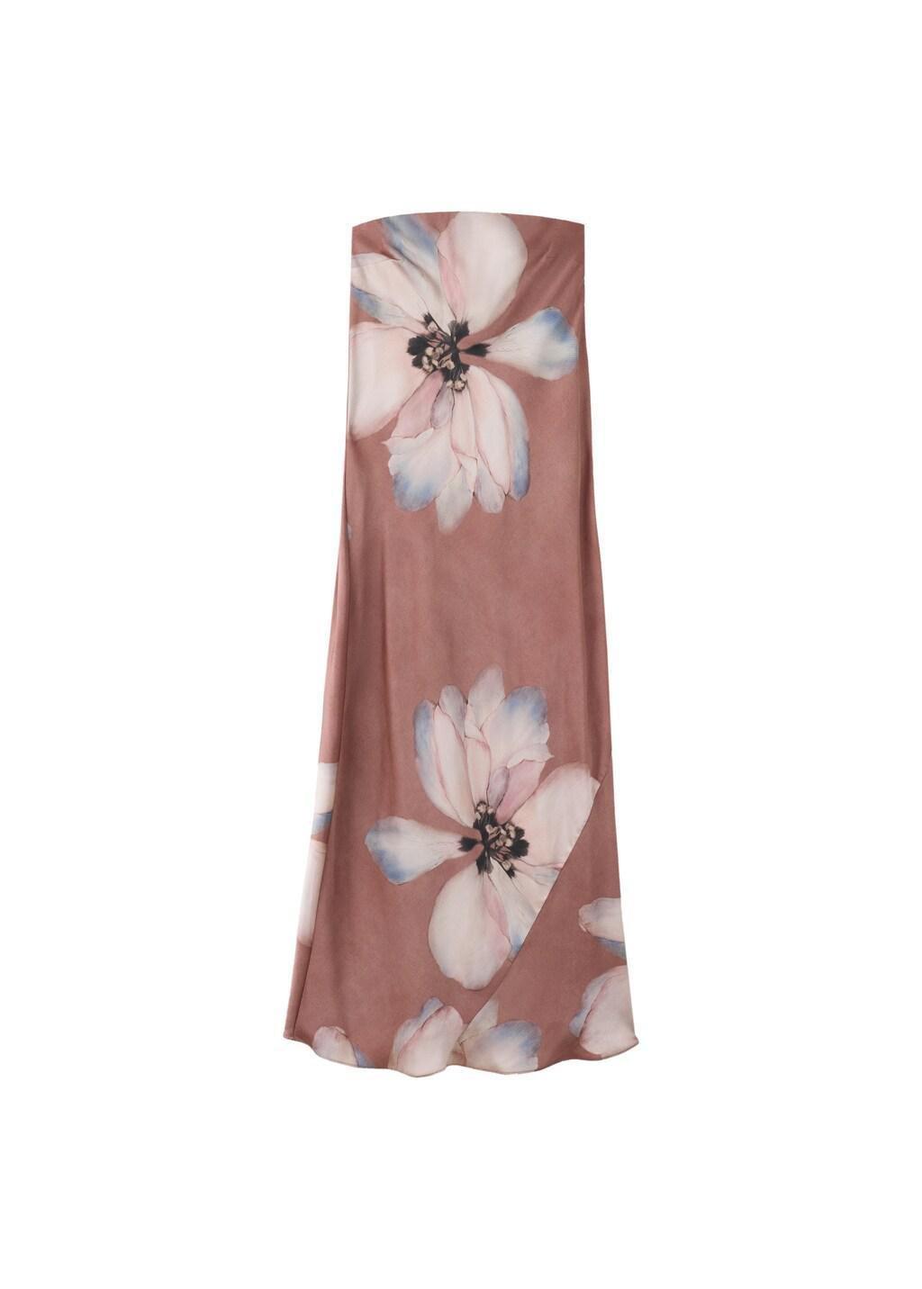 Pink Lt Pastel Strapless Floral Dress, Light-Pastel Pink, large image number 5