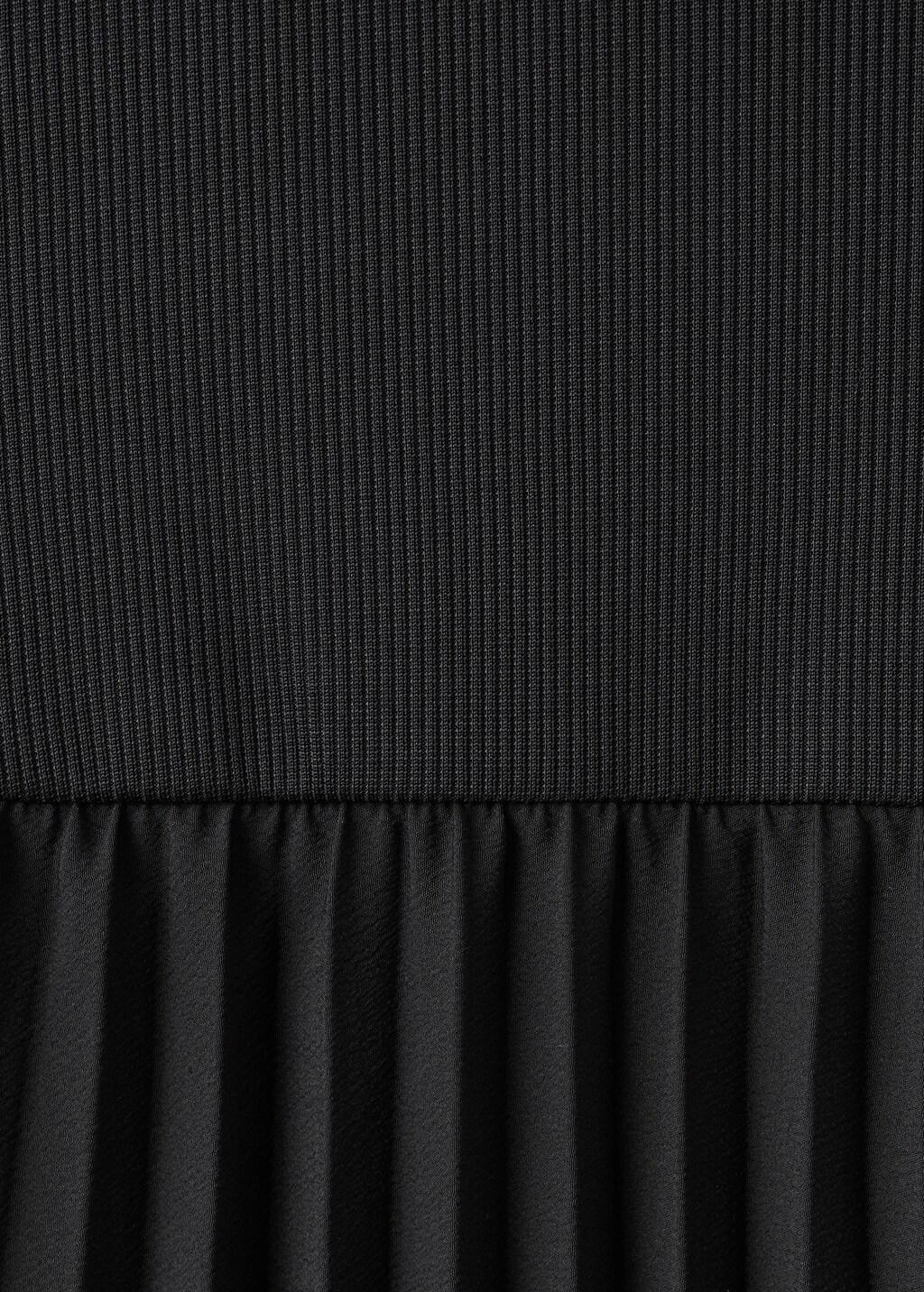 Black Flared Midi-Dress With Belt, Black, large image number 1