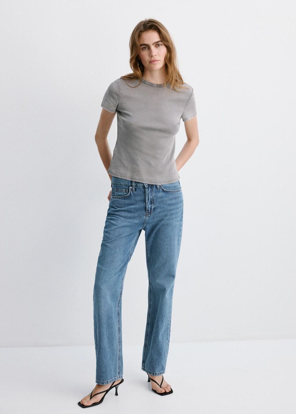 Blue Matilda Medium-Rise Straight-Fit Jeans, 0201_TM, large image number 0