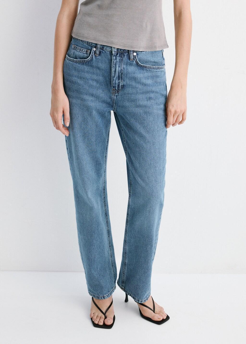 Blue Matilda Medium-Rise Straight-Fit Jeans, 0201_TM, large image number 3