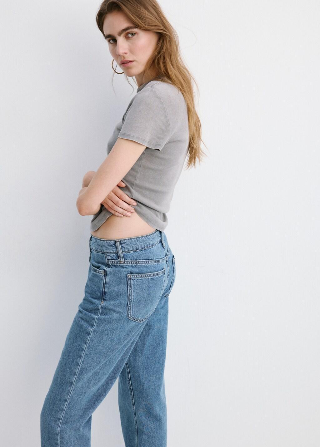 Blue Matilda Medium-Rise Straight-Fit Jeans, 0201_TM, large image number 4