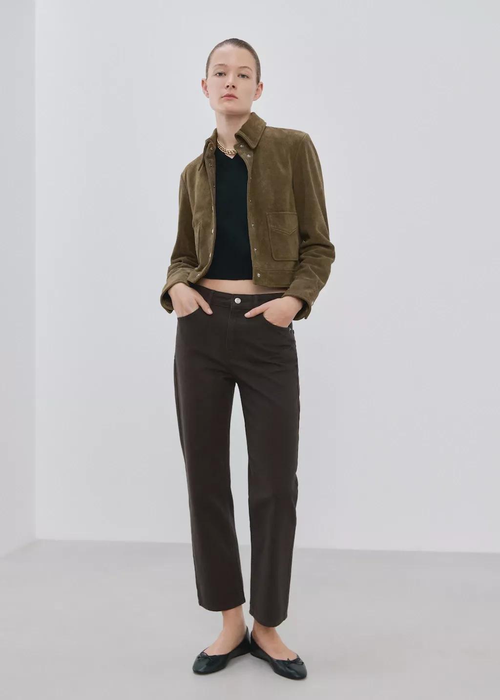 Brown Mid-Rise Straight Jeans, 0201_32, medium